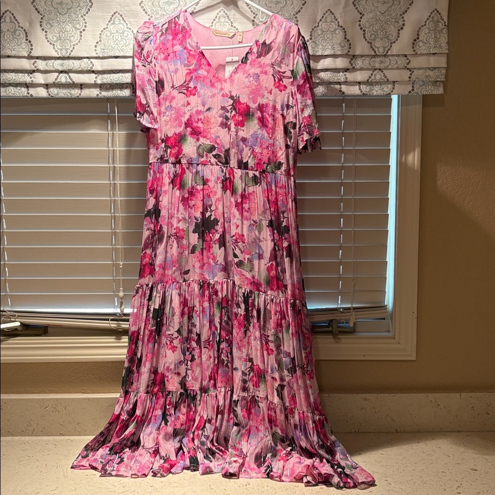 Soft Surroundings Pink Floral Dress